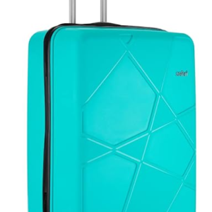 Safari Pentagon 55 Cms Small Cabin Polypropylene Hard Sided 4 Wheels 360 Degree Wheeling System Luggage/Speed_Wheel Suitcase/Trolley Bag, Cyan Blue